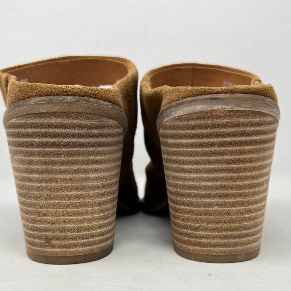 Lucky Brand Womens Sebiki Leather Suede Mule Size‎ 9.5 M Topanga Tan - Picture 6 of 11